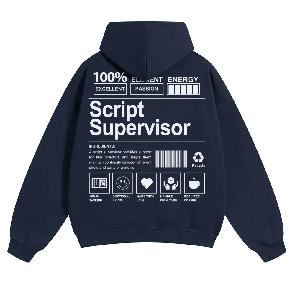 Script Supervisor Unisex Casual Anime Print Hoodie-moweekender