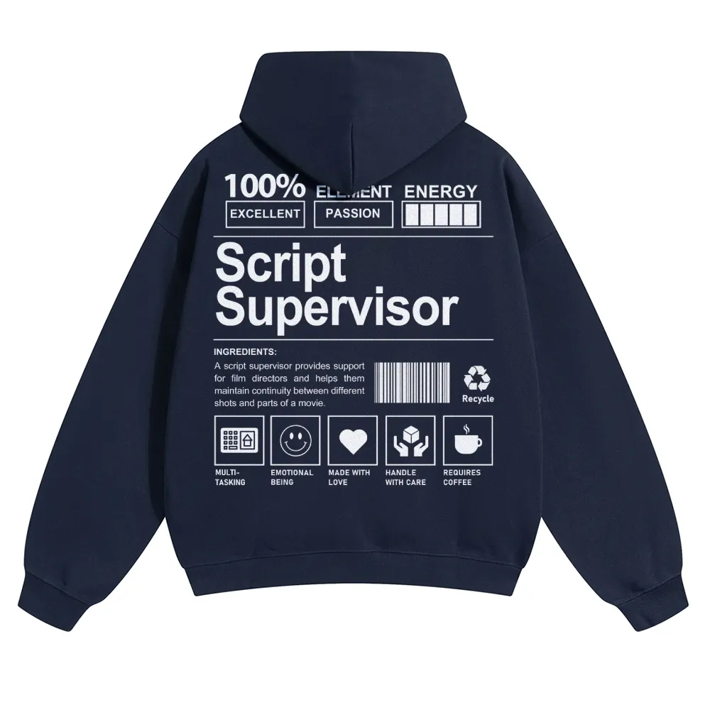 Script Supervisor Unisex Casual Anime Print Hoodie-moweekender