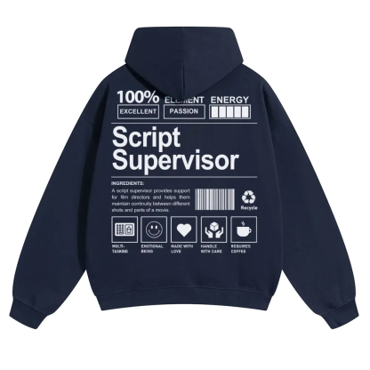 Script Supervisor Unisex Casual Anime Print Hoodie-moweekender