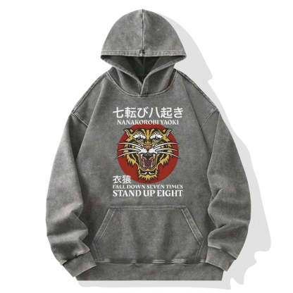 Retro Tiger Washed Vintage Hoodie-moweekender