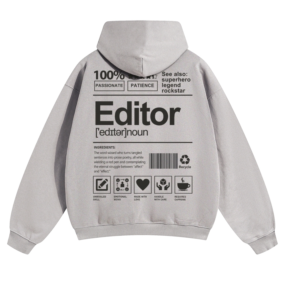 Editor Unisex Casual Anime Print Hoodie-moweekender