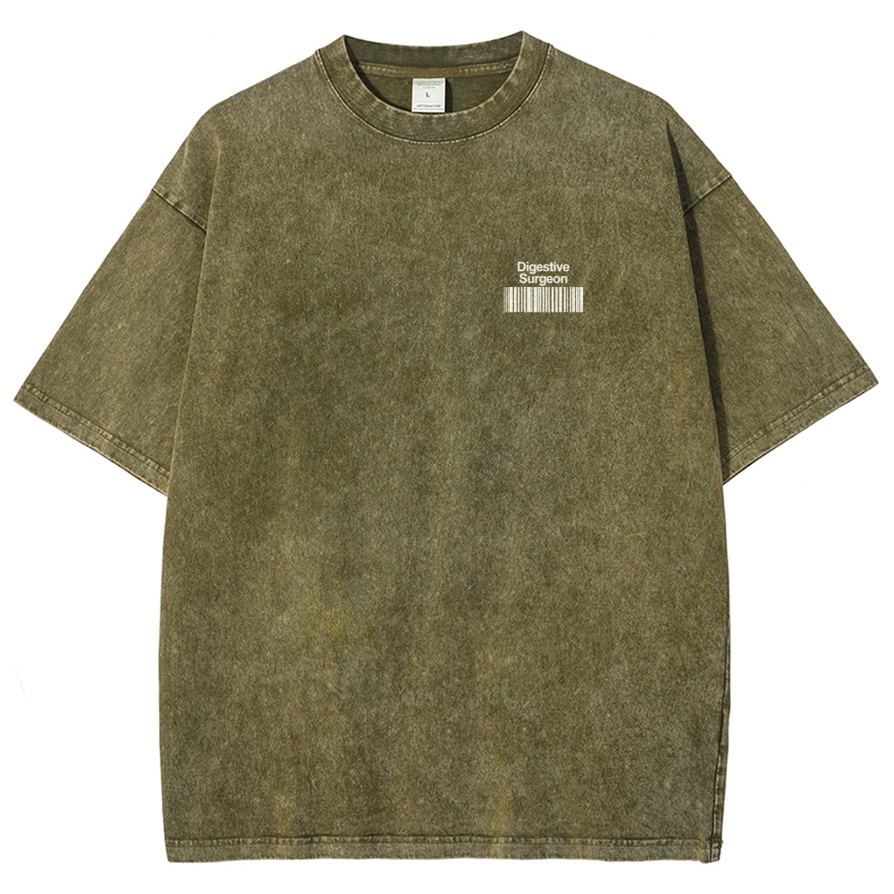 Digestive Surgeon Unisex Fit Washed T-Shirt-moweekender