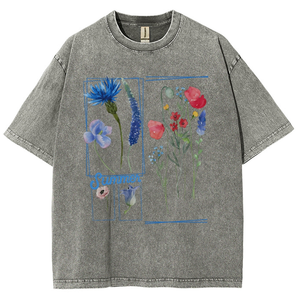 Florist Unisex Fit Washed T-Shirt-moweekender