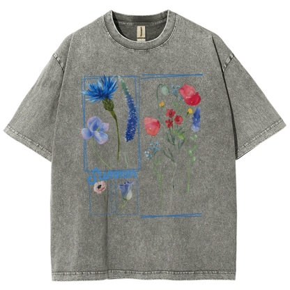 Florist Unisex Fit Washed T-Shirt-moweekender