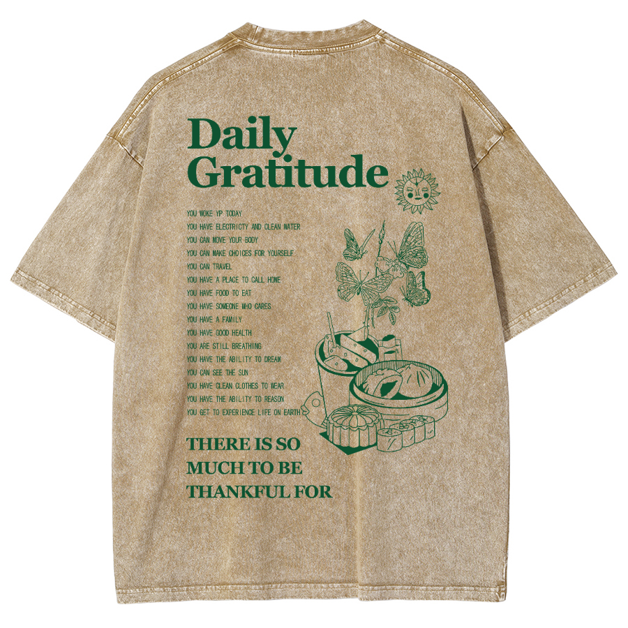 Grateful Aesthetic Summer Unisex Fit Washed T-Shirt-moweekender