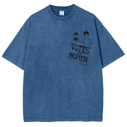 Vote Women Vintage Snowflake Washed T-Shirt-moweekender
