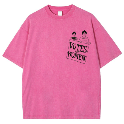 Vote Women Vintage Snowflake Washed T-Shirt-moweekender