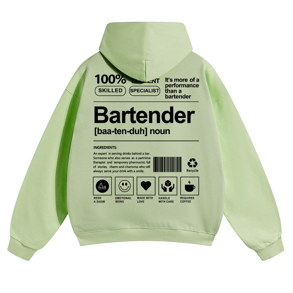 Bartender Unisex Casual Anime Print Hoodie-moweekender