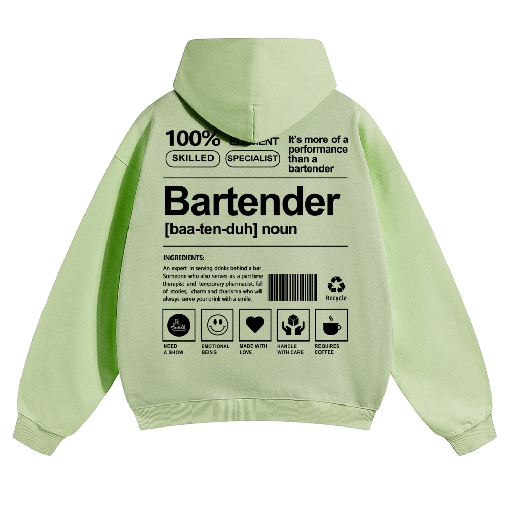 Bartender Unisex Casual Anime Print Hoodie-moweekender