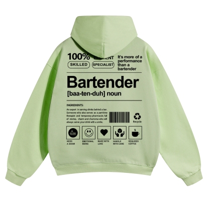 Bartender Unisex Casual Anime Print Hoodie-moweekender
