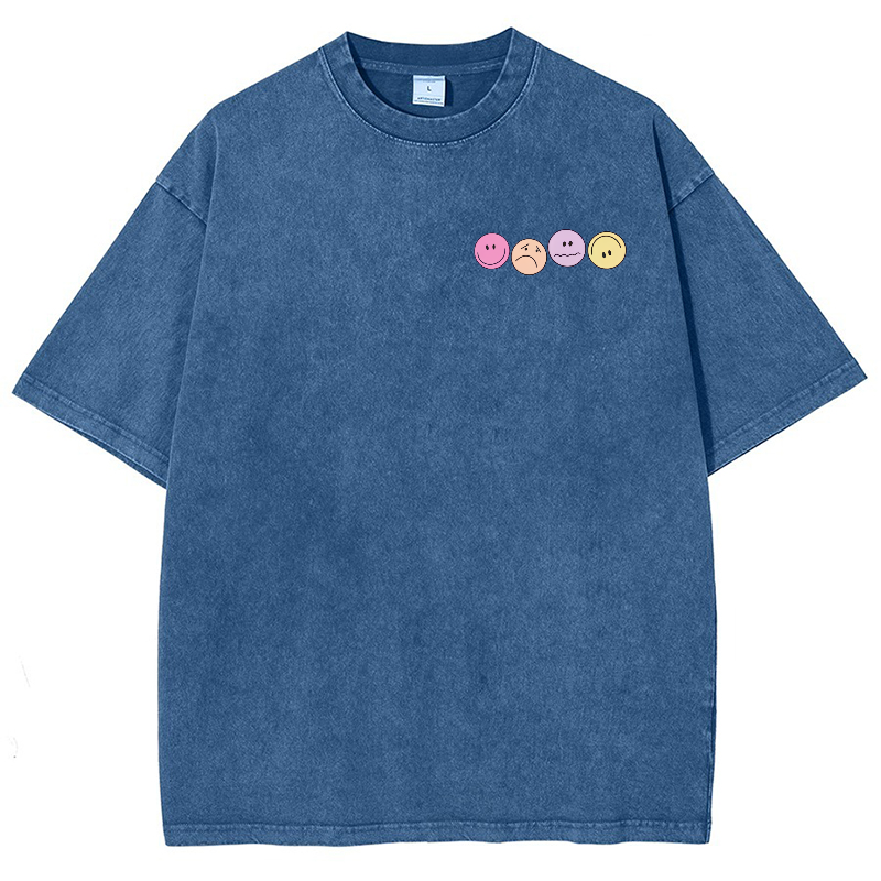 It's Okay To Feel All The Feelings Vintage Snowflake Washed T-Shirt-moweekender