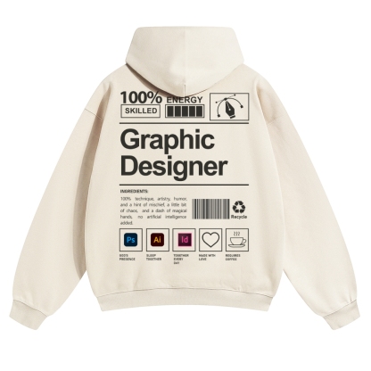 Graphic Designer Unisex Casual Anime Print Hoodie-moweekender