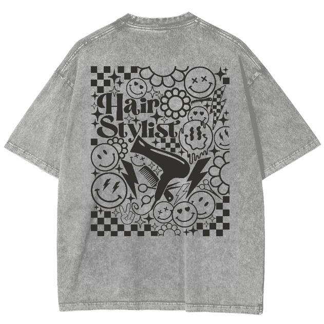 Hair Stylist Unisex Fit Washed T-Shirt-moweekender