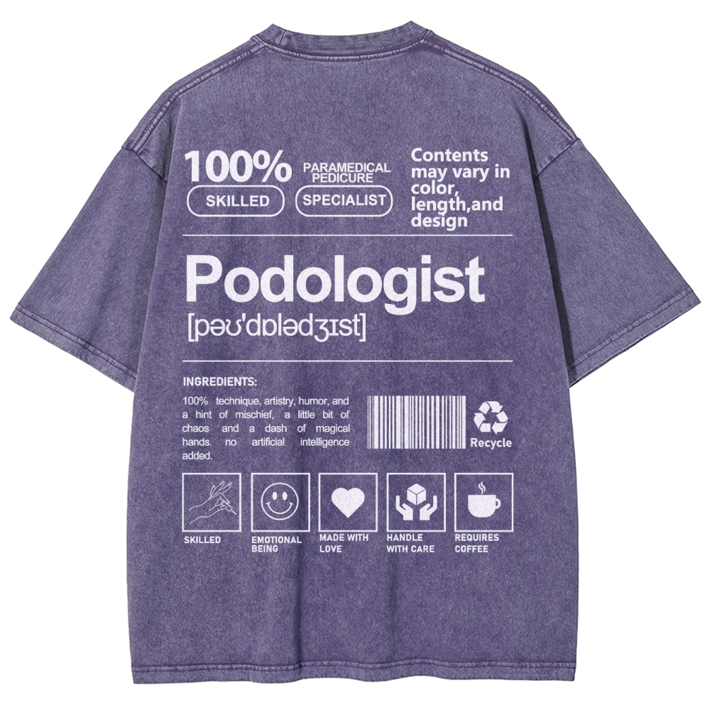 Podologist Unisex Fit Washed T-Shirt-moweekender
