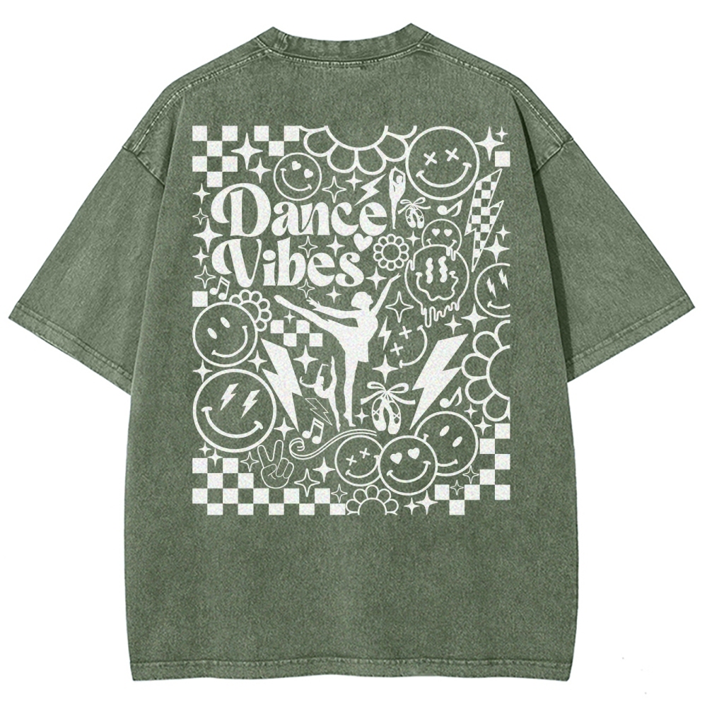 dance vibes Unisex Fit Washed T-Shirt-moweekender
