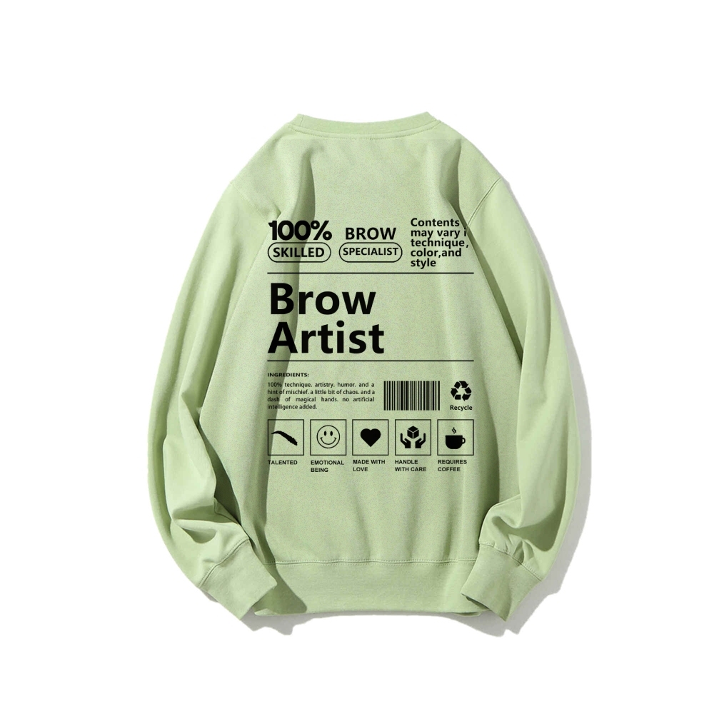 Brow Artist Casual Crewneck Sweatshirt-moweekender