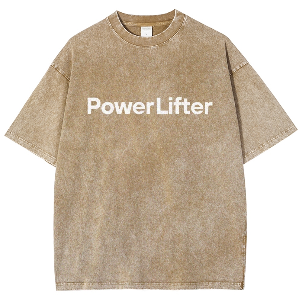 Power Lifter Washed T-shirt-moweekender