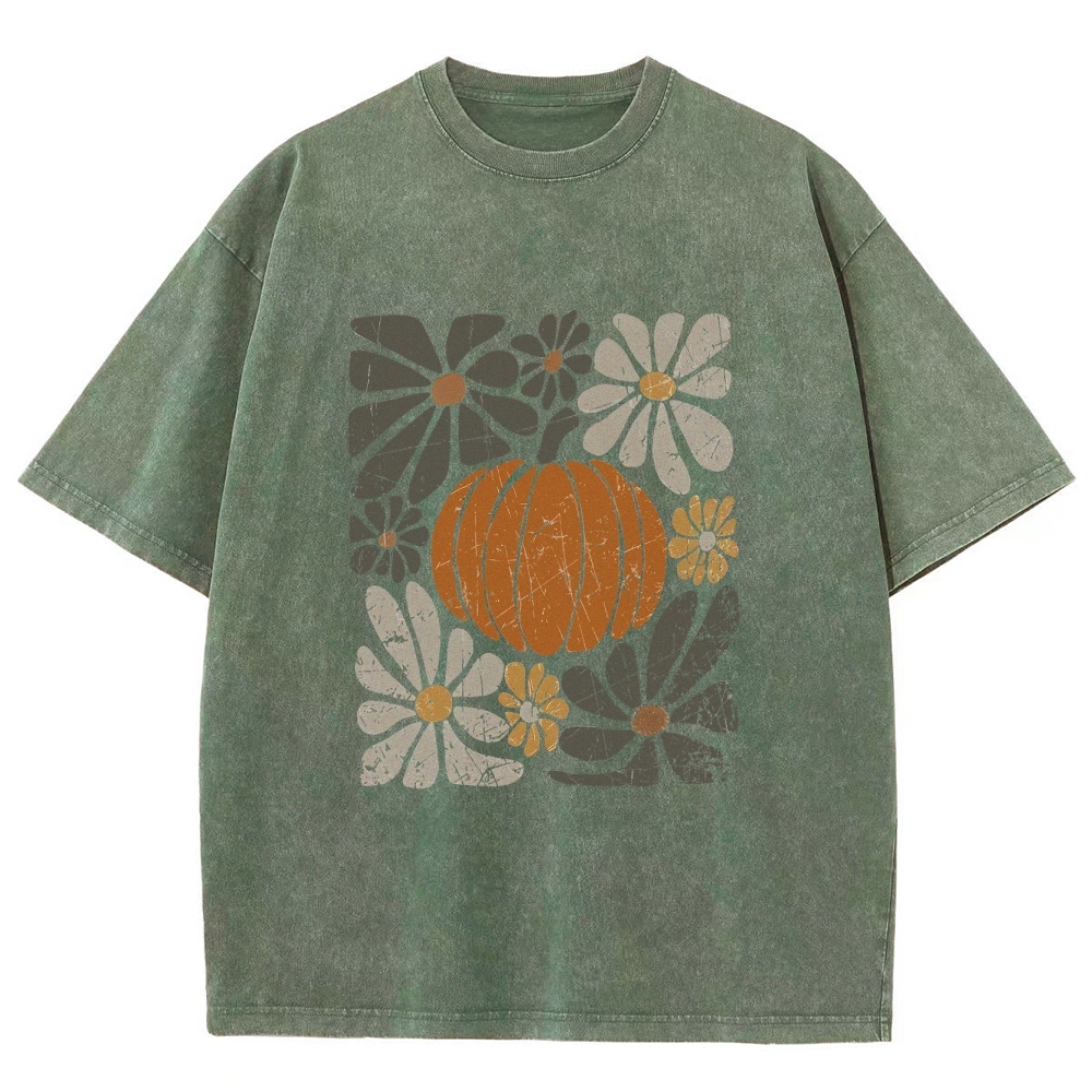 Flowers Unisex Fit Washed T-Shirt-moweekender