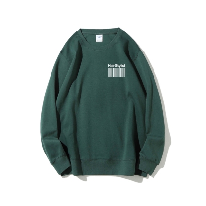 Hair Stylist Crew Neck Long Sleeve Sweatshirt-moweekender