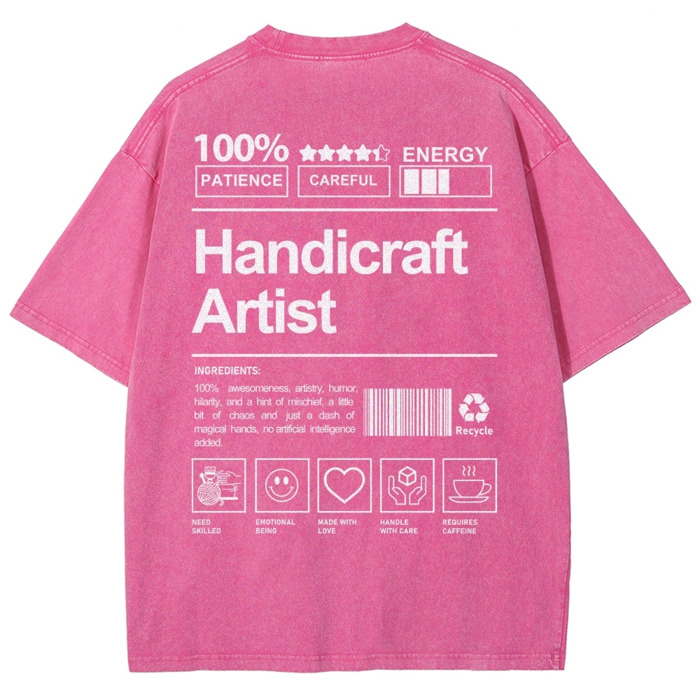 Handicraft Artist Unisex Fit Washed T-Shirt-moweekender
