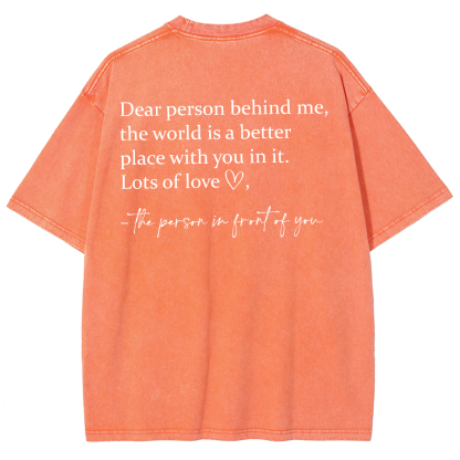 Dear Person Behind Me... Washed Oversized T-Shirt-moweekender