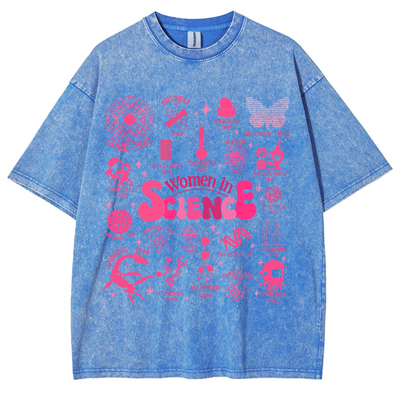 In Science Teacher Vintage Snowflake Washed T-Shir-moweekender
