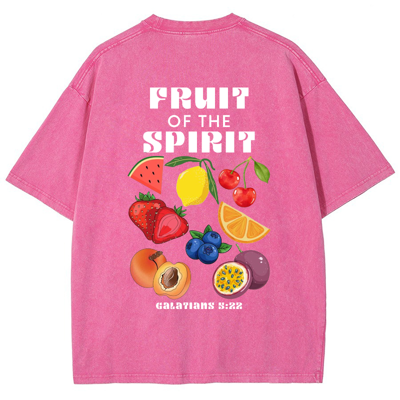 Fruit Of The Spirit Vintage Snowflake Washed T-Shirt-moweekender