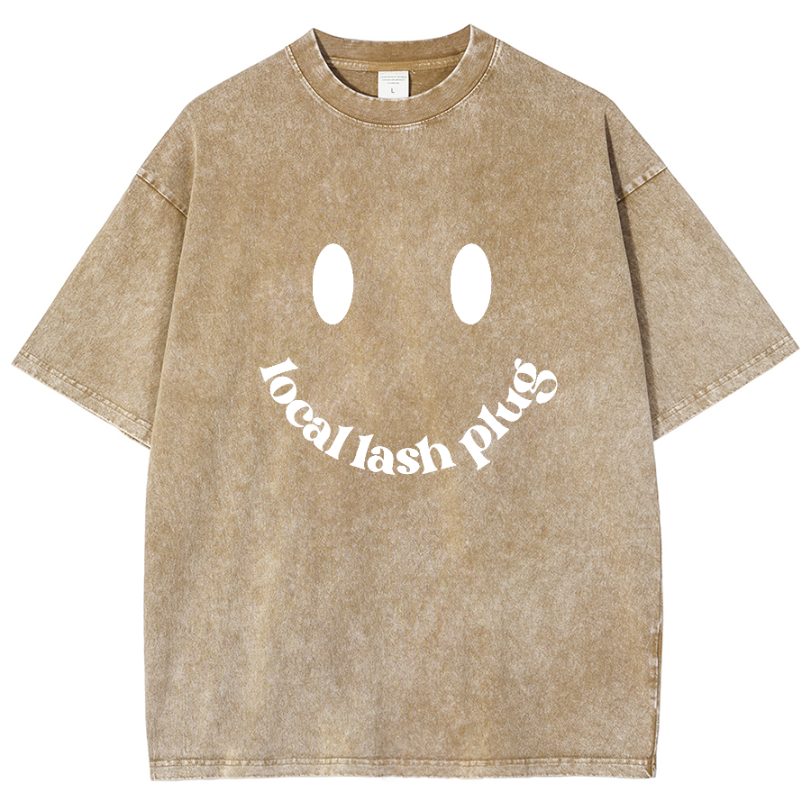 Local Lash Plug Unisex Fit Washed Oversized T-Shirt-moweekender