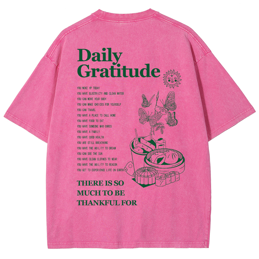 Grateful Aesthetic Summer Unisex Fit Washed T-Shirt-moweekender