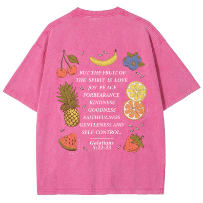 Fruit Of The Spirit Vintage Snowflake Washed T-Shirt-moweekender