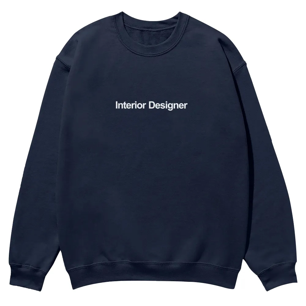 Interior Designer Printed Crew Neck Sweatshirt-moweekender