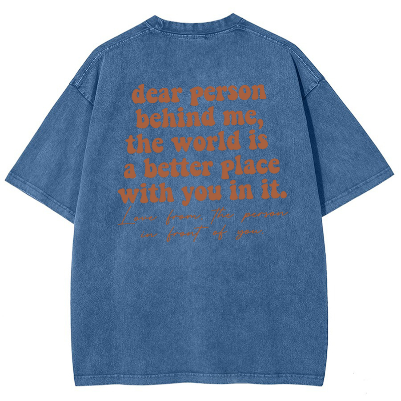 Dear person behind me Vintage Snowflake Washed T-Shirt-moweekender