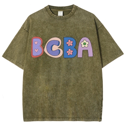 BCBA Board certified behavior analyst Unisex Fit Washed T-Shirt-moweekender