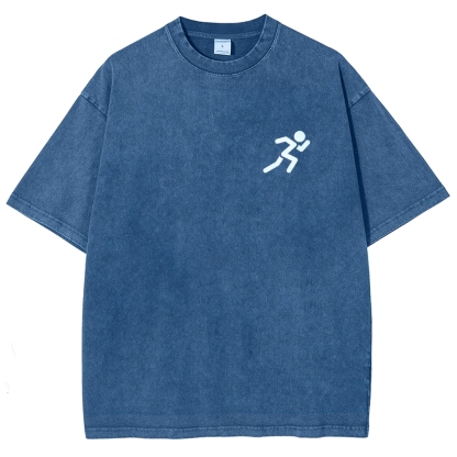 Marathon Runner Unisex Fit Washed T-Shirt