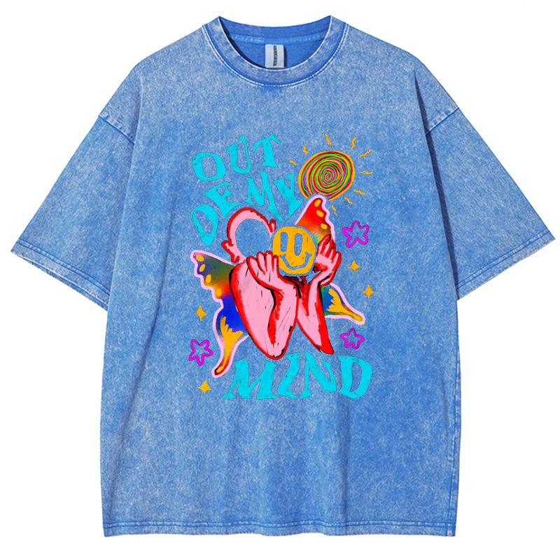 Out Of My Mind Vintage Snowflake Washed T-Shirt-moweekender