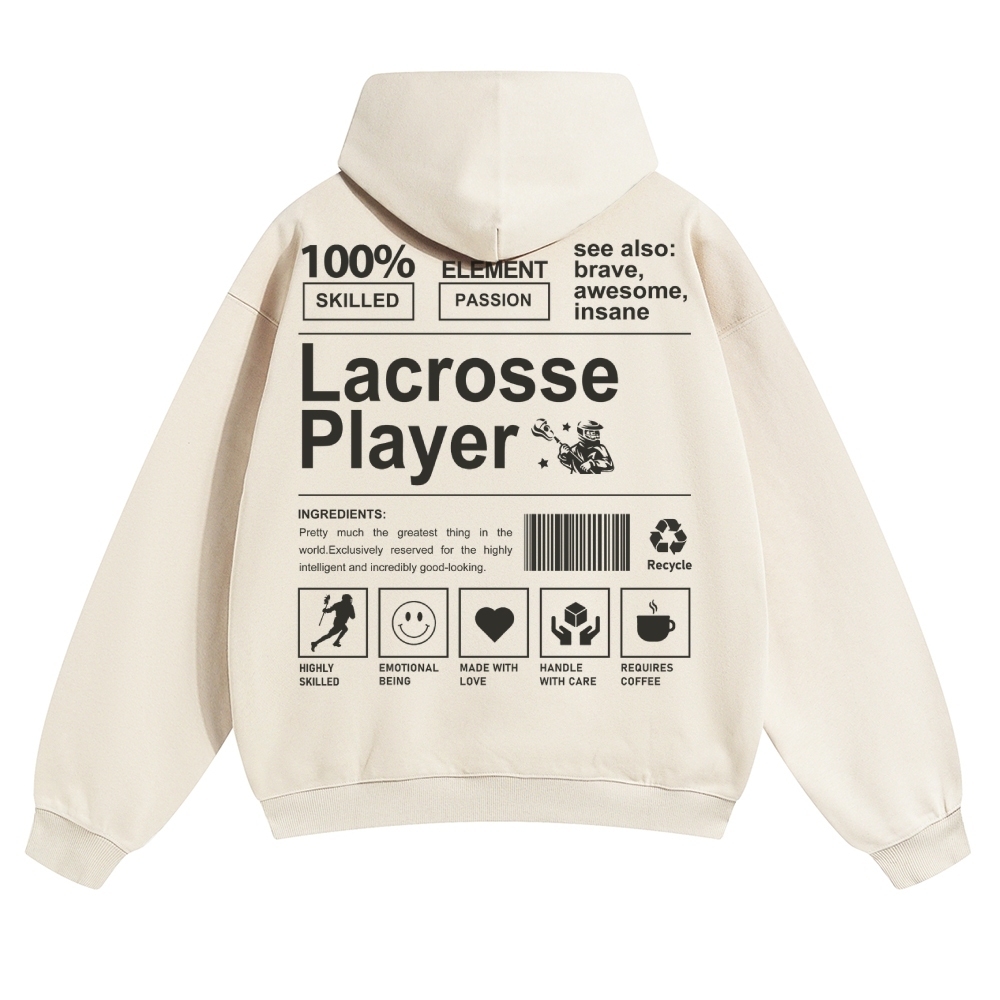 Lacrosse Player Unisex Casual Anime Print Hoodie-moweekender