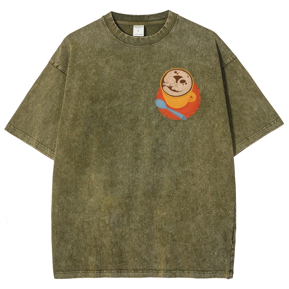 coffee lovers Unisex Fit Washed T-Shirt-moweekender