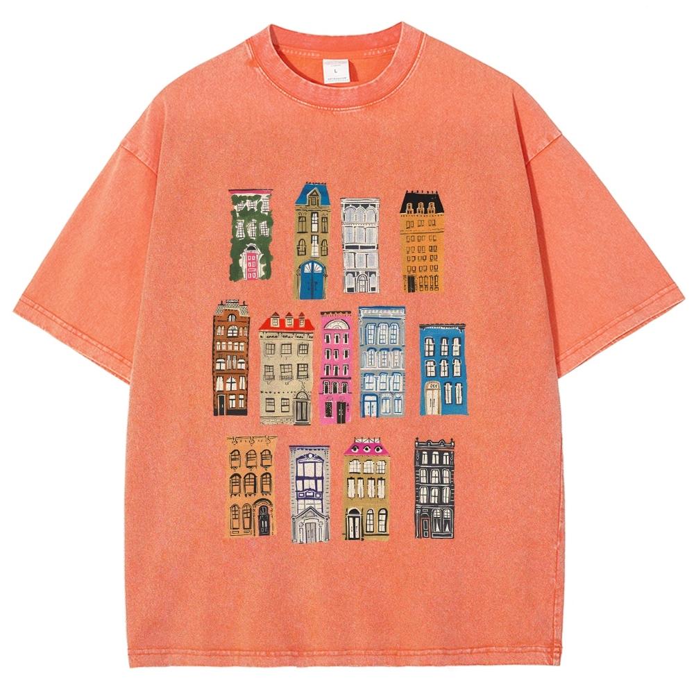 architecture Unisex Fit Washed T-Shirt