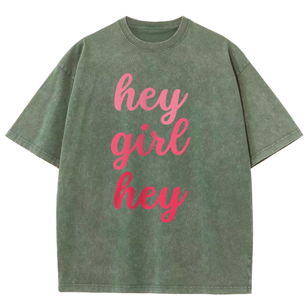 Hey Give Hey Unisex Fit Washed T-Shirt-moweekender