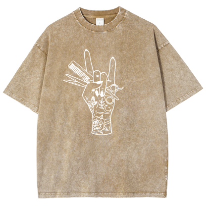 Hair Stylist Unisex Fit Washed T-Shirt-moweekender