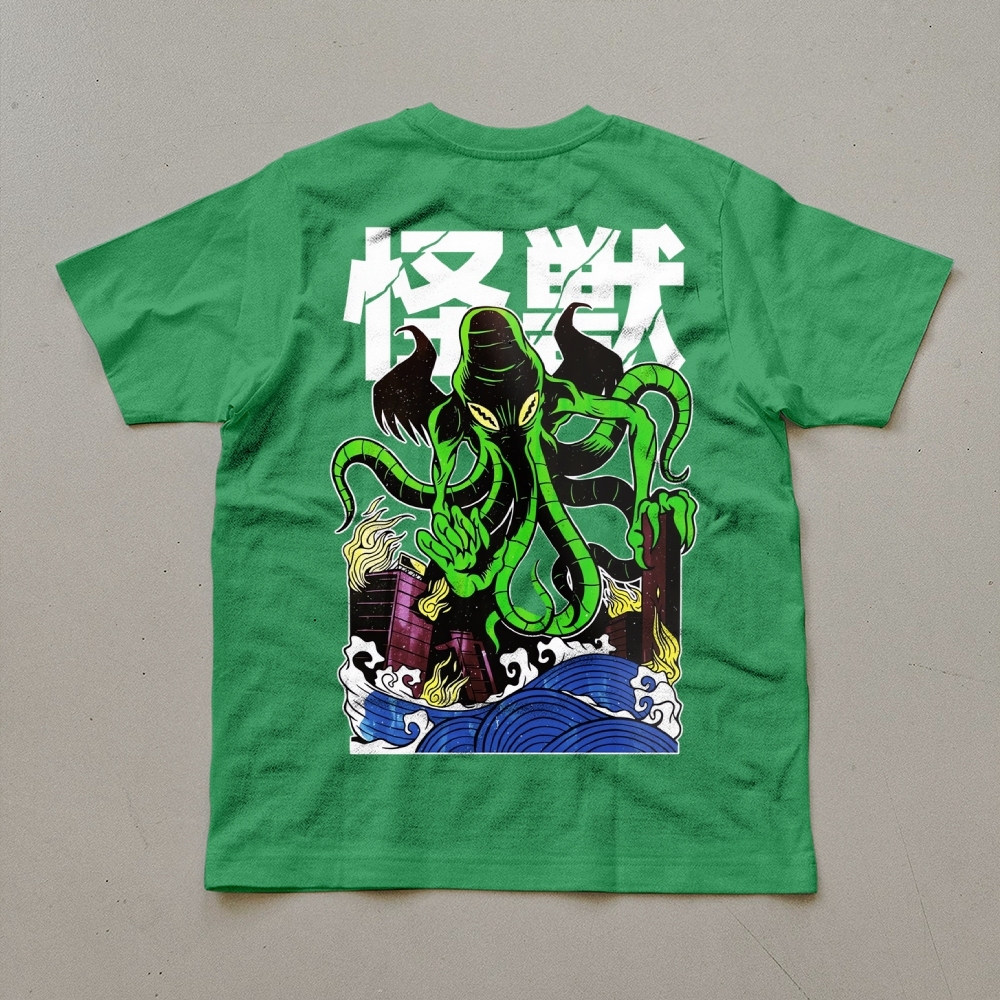 Octopus Monster Printed Unisex Prints T-Shirt-moweekender