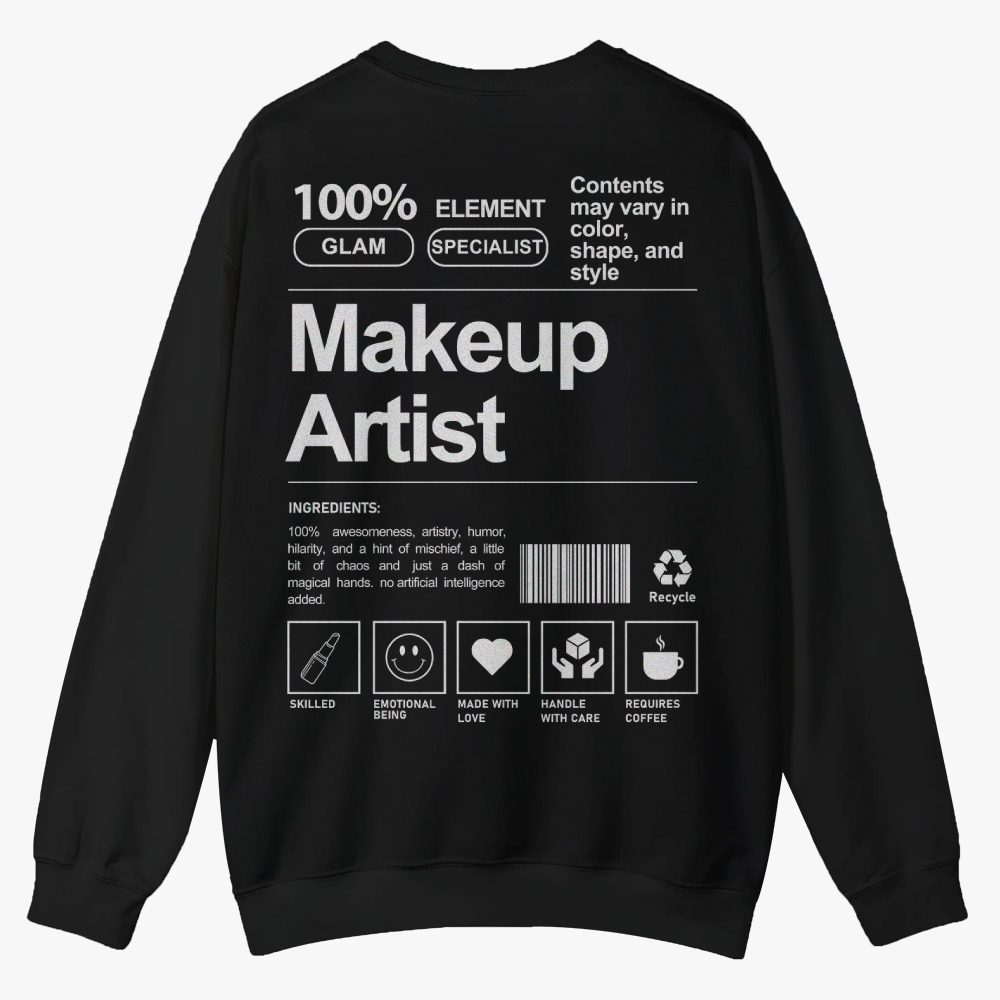 Makeup Artist Casual Crewneck Sweatshirt-moweekender