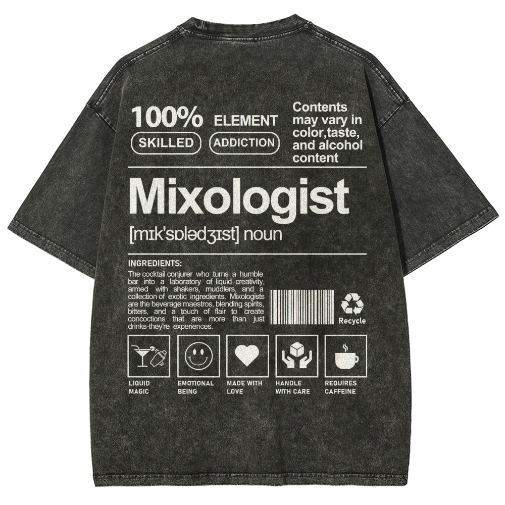 Mixologist Unisex Fit Washed T-Shirt-moweekender