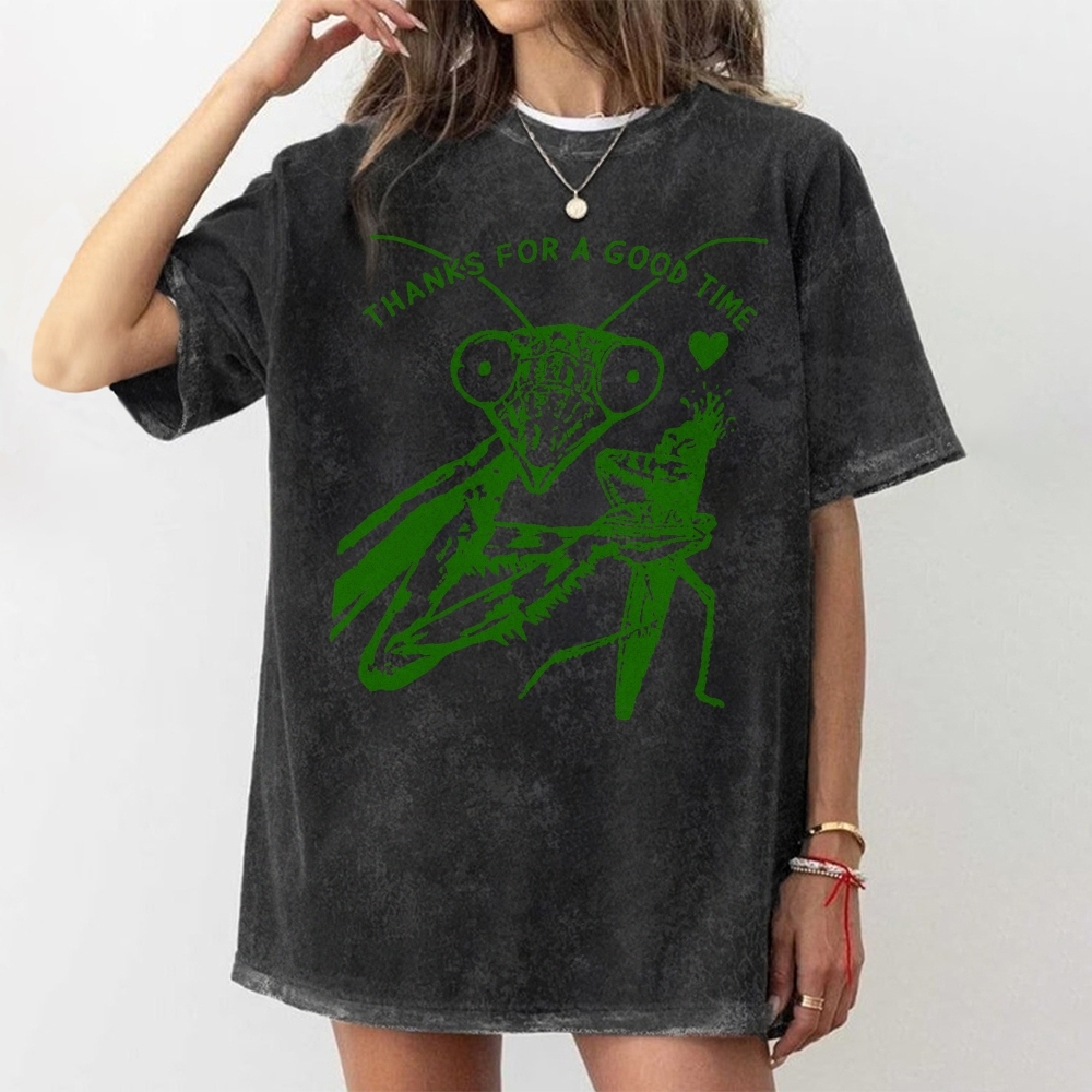 Thanks For A Good Time Vintage Snowflake Washed T-Shirt-moweekender