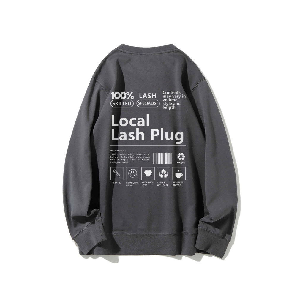 Local Last Plug Long Sleeved Round Neck Sweatshirt-moweekender