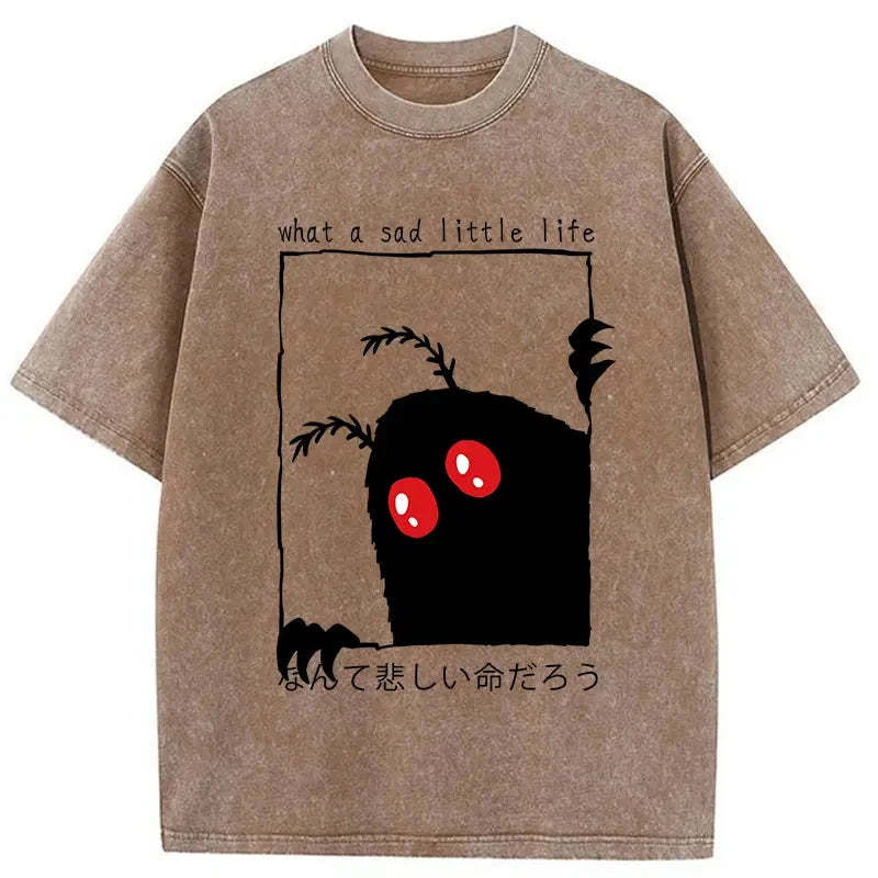 Peeking Mothman Washed Vintage T-Shirt-moweekender