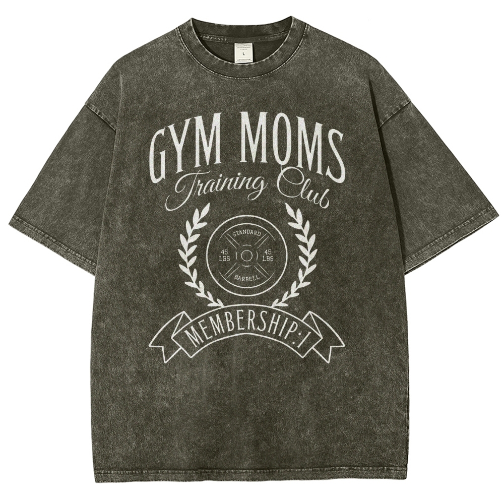 Gym Moms Vintage Snowflake Washed T-Shirt-moweekender