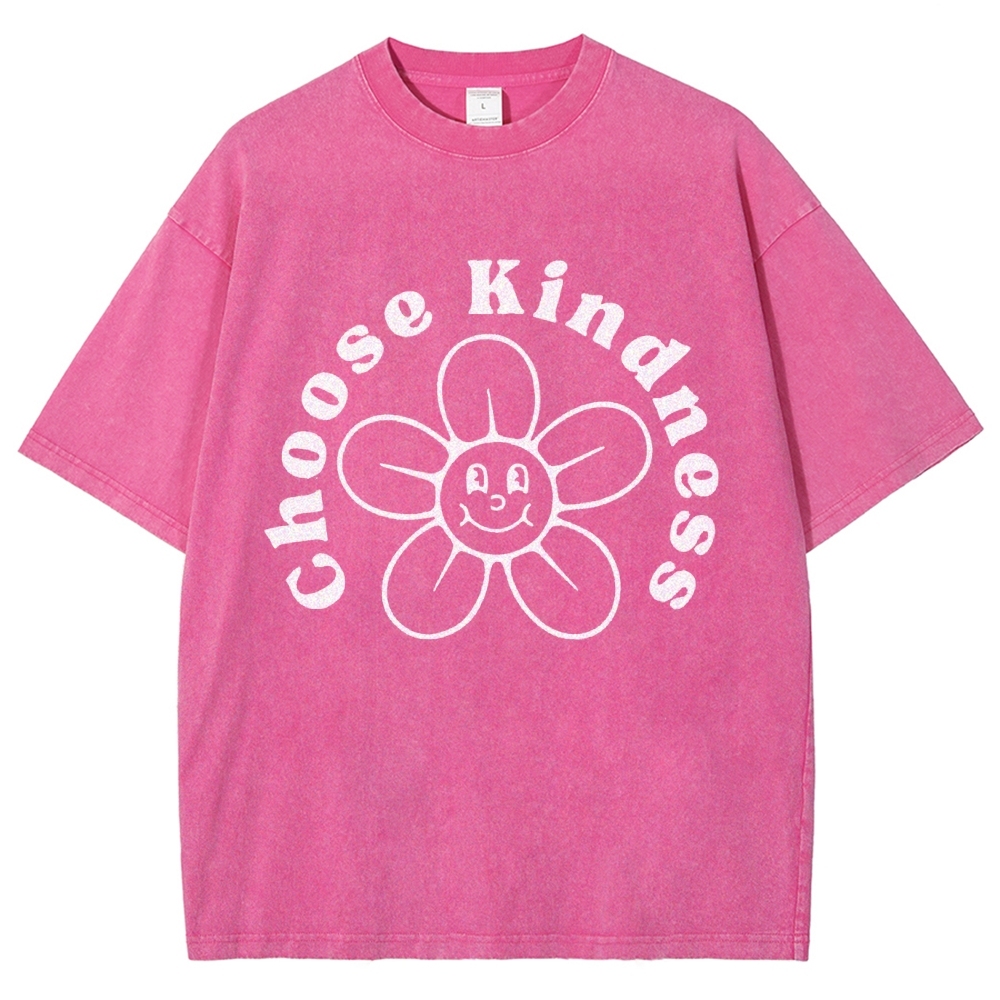 Choose Kindness Vintage Snowflake Washed T-Shirt-moweekender