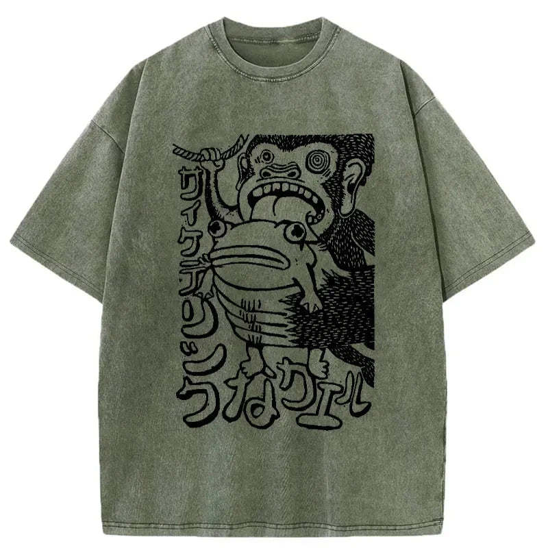 Orangutan Catches Washed Vintage T-Shirt-moweekender