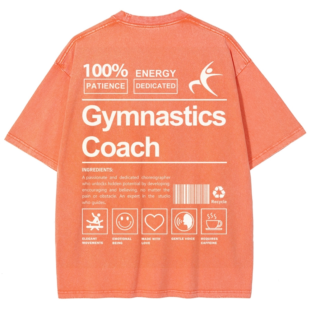 Gymnastics Coach Unisex Fit Washed T-Shirt-moweekender
